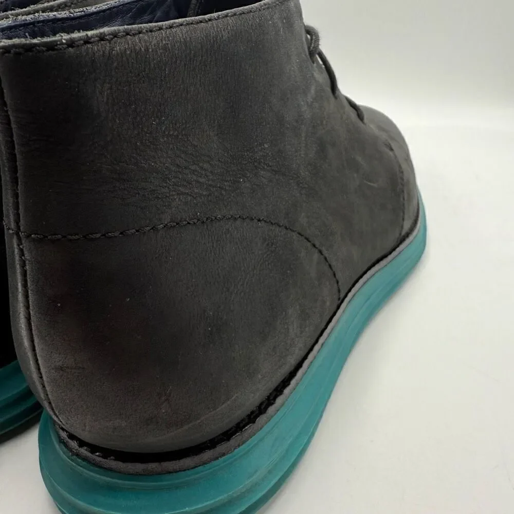 Cole Haan Lunargrand Chukka Boots Black Suede Booties - Men’s US 11